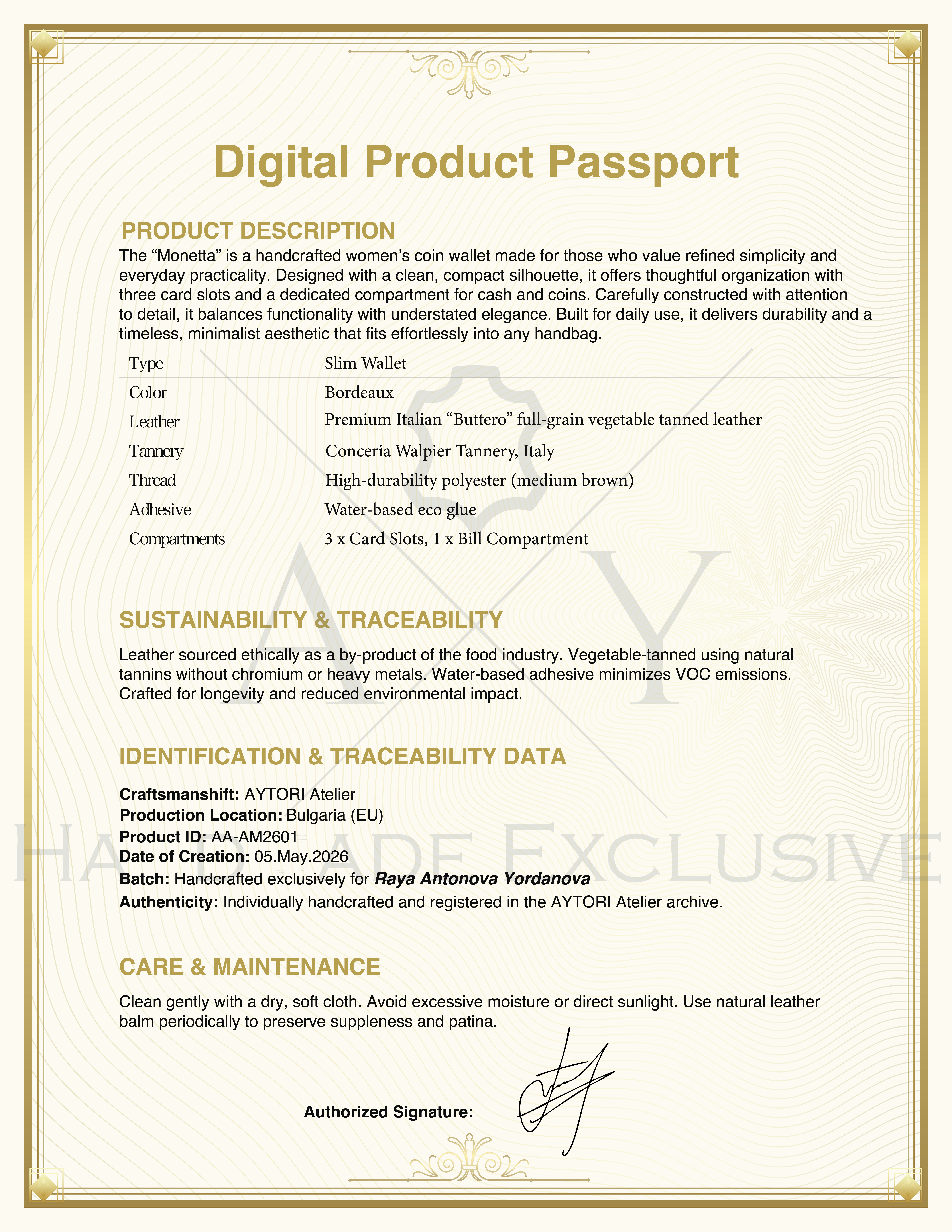 Certificate